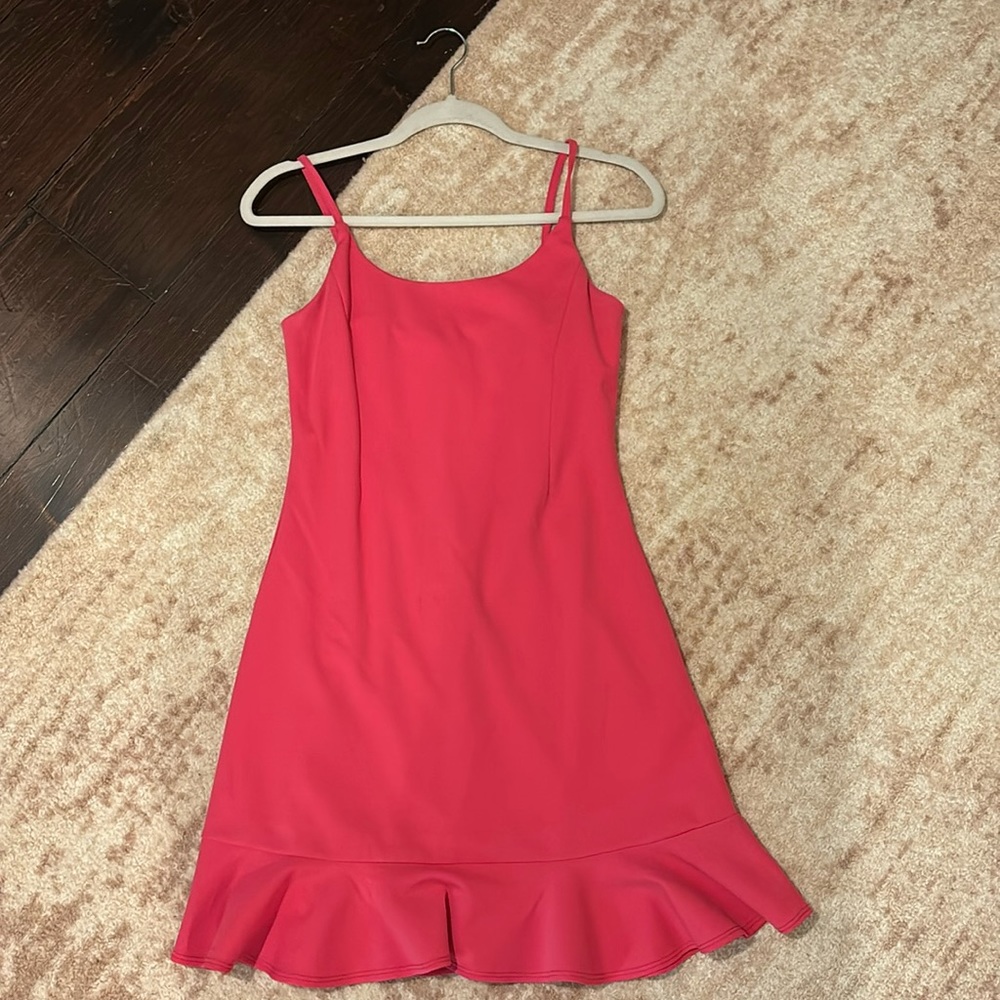 Aqua Pink Ruffle Dress